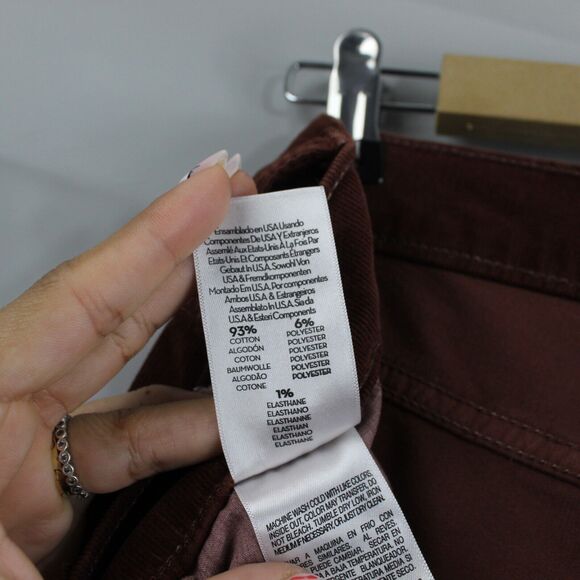 Mother Jeans Womens 33 The Mid Rise Rider Ankle Corduroy Hopscotch Brown Pockets - Picture 15 of 15